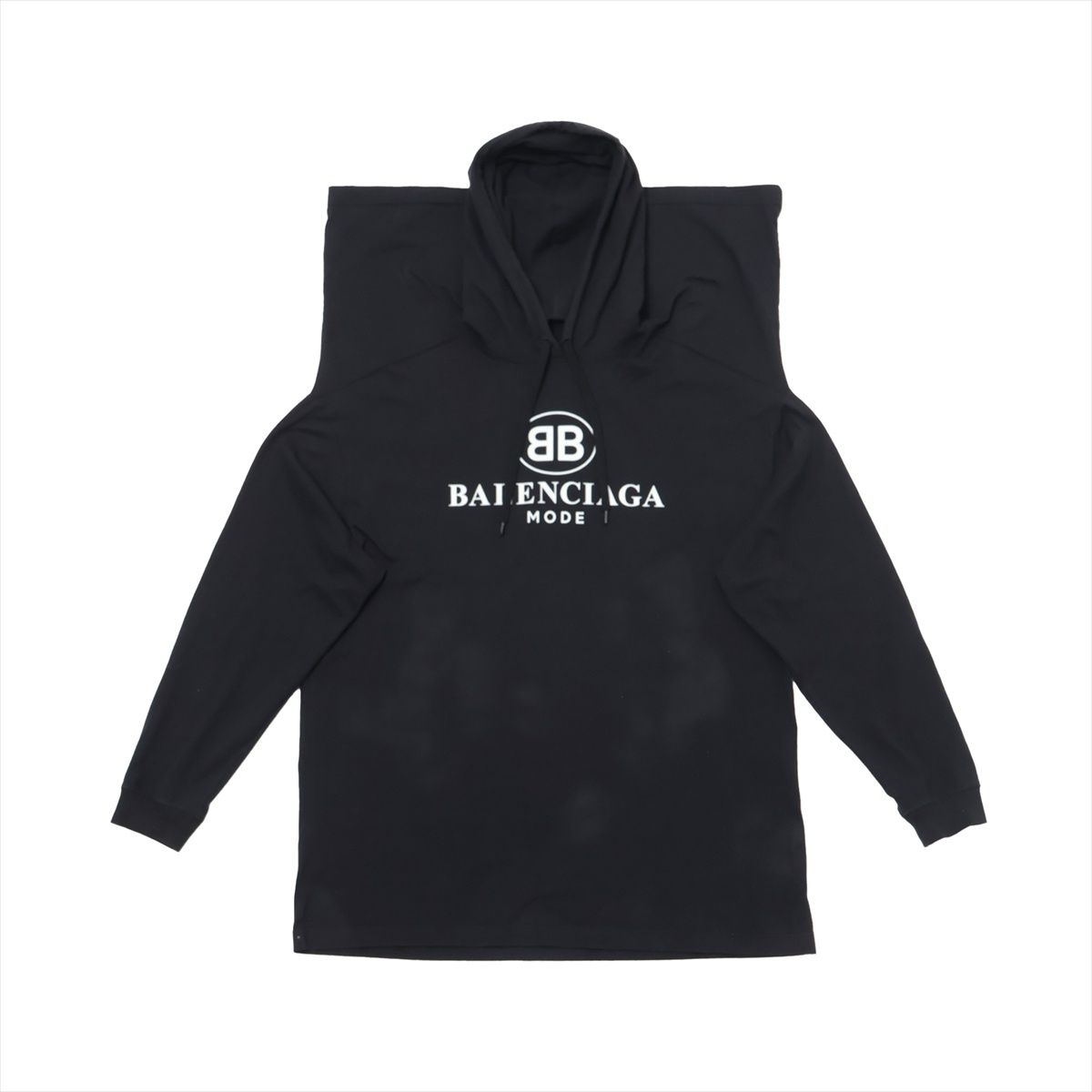 BALENCIAGA バレンシアガ パーカー コットン ロゴ 薄手 カットアウトバック M