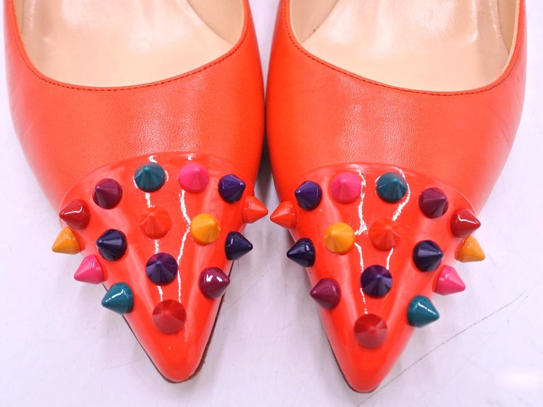 CHRISTIAN LOUBOUTIN クリスチャンルブタン レザー カラフルスタッズ