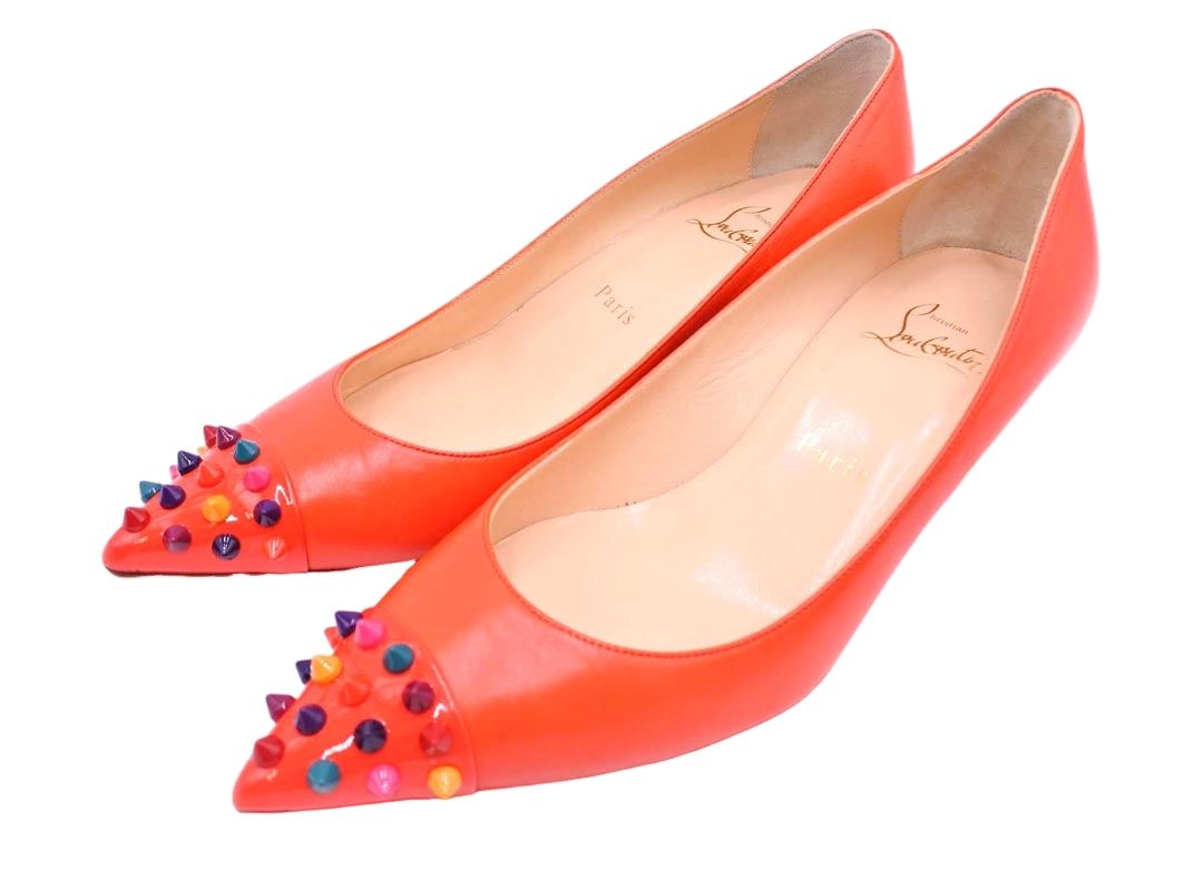 CHRISTIAN LOUBOUTIN クリスチャンルブタン レザー カラフルスタッズ