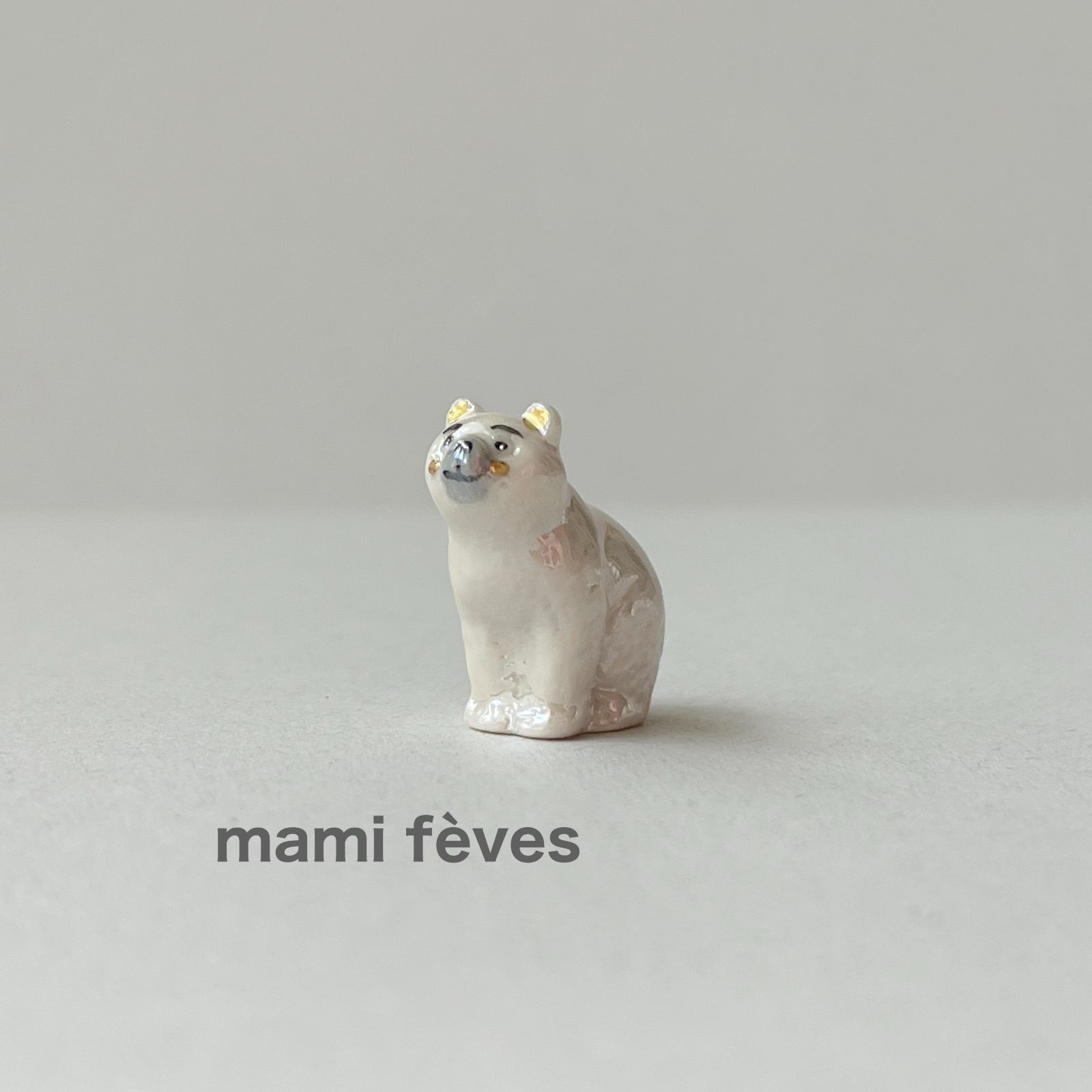 マーシャとクマ　フェーブ　フェーヴ　フランス　陶器　ミニチュア　フィギュリン マーシャとクマ フェーブ フェーヴ フランス 陶器 ミニチュア フィギュリン