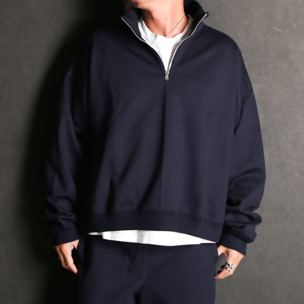 MARKAWARE/マーカウェア】SHORT QUARTER ZIP PULLOVER - D.NAVY