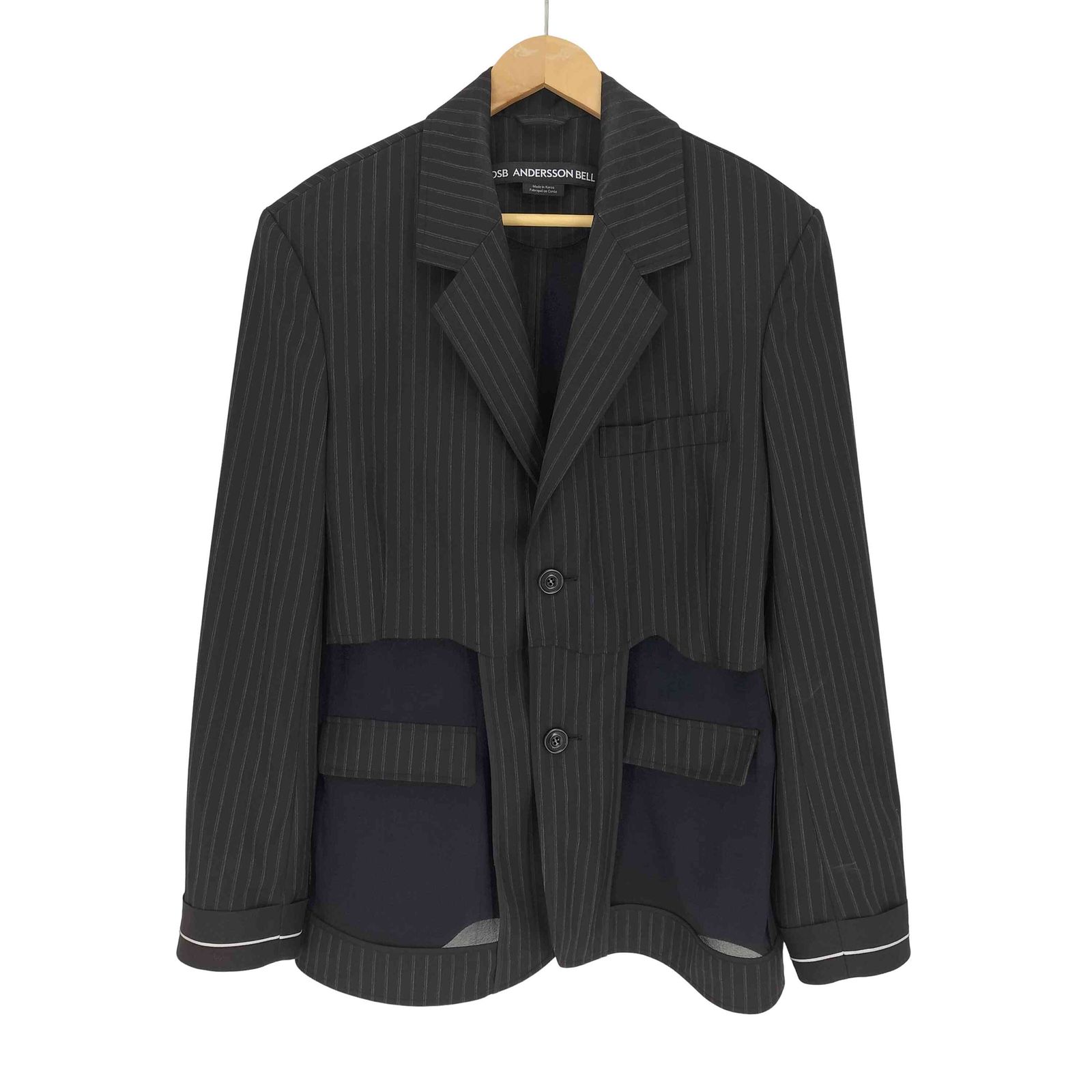 アンダースンベル Andersson Bell 25 SS ADSB INSIDE OUT STRIPE SHEER JACKET インサイドアウト ストライプ シアー ジャケット メンズ import S