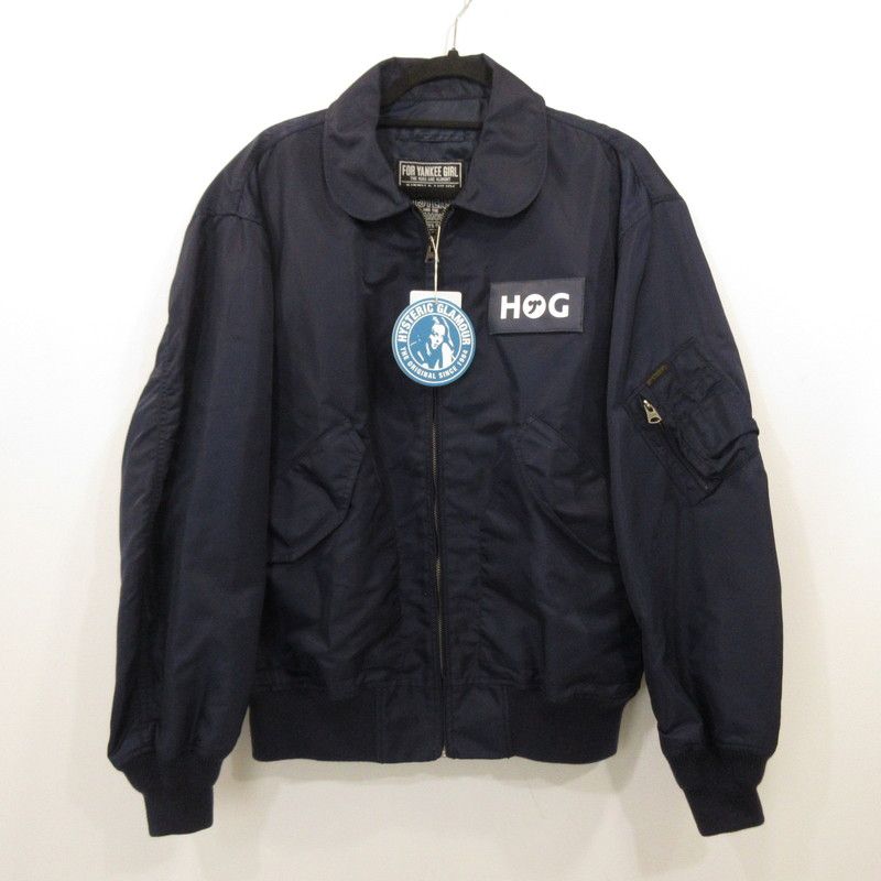 GLAMOUR ヒステリックグラマー その他アウター HG SYMBOL LOGO CWU 36 P ジャケット ダークネイビー サイズ L 96