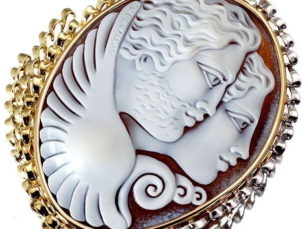 ジュエリー極】パトリシア・パルラーティ作 超極上シェルカメオ作品 超