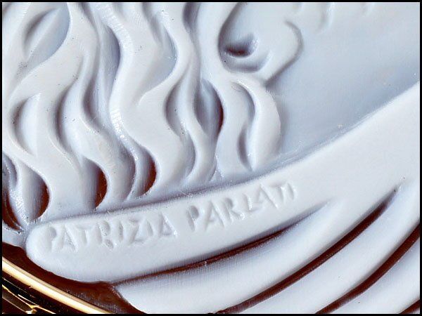 ジュエリー極】パトリシア・パルラーティ作 超極上シェルカメオ作品 超