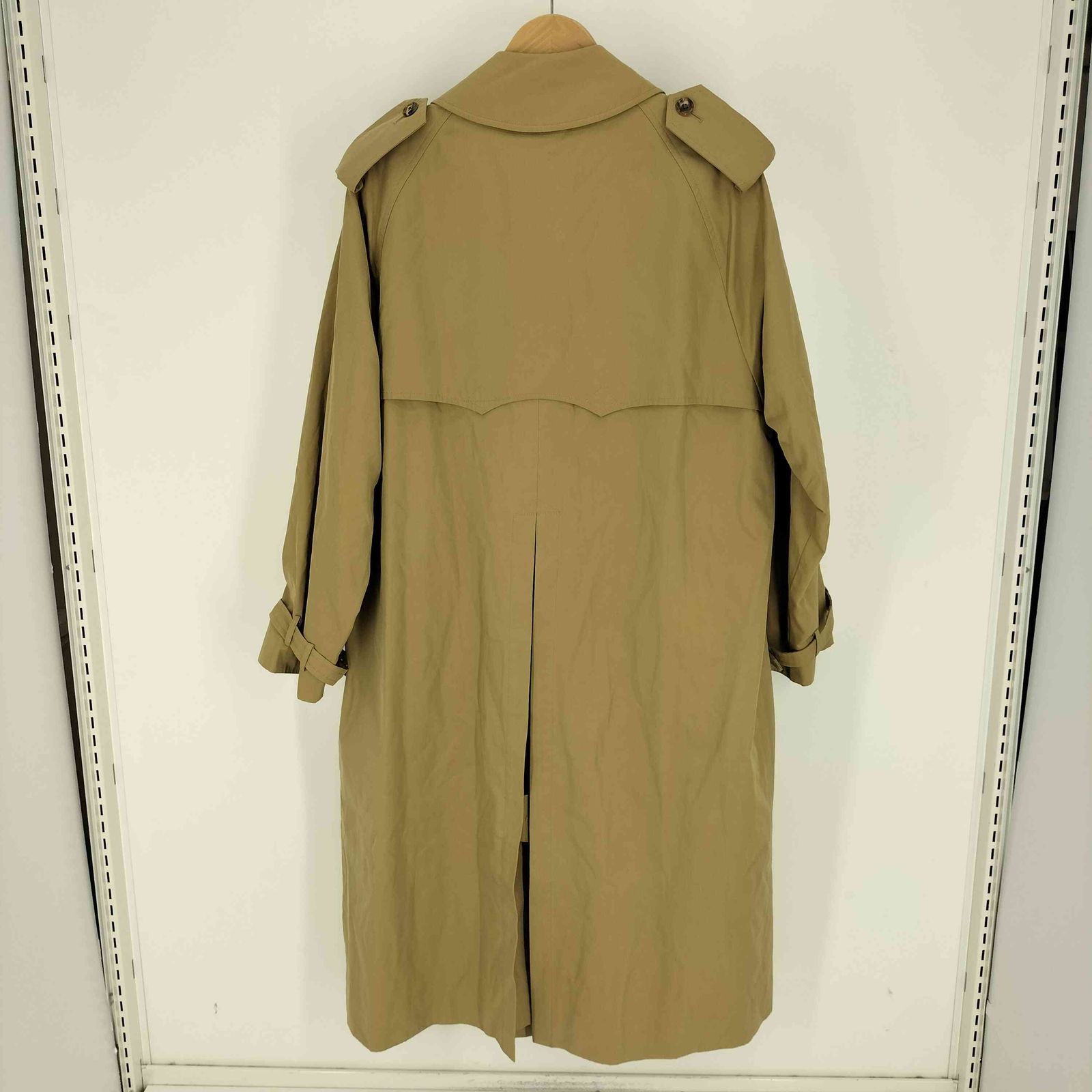 ポロバイラルフローレン Polo by RALPH LAUREN 80-90 S 一枚袖 SINGLE RAGLAN 裏地チェック スロートラッチ チンストラップ トレンチコート シングルラグラン メンズ 94 A 6