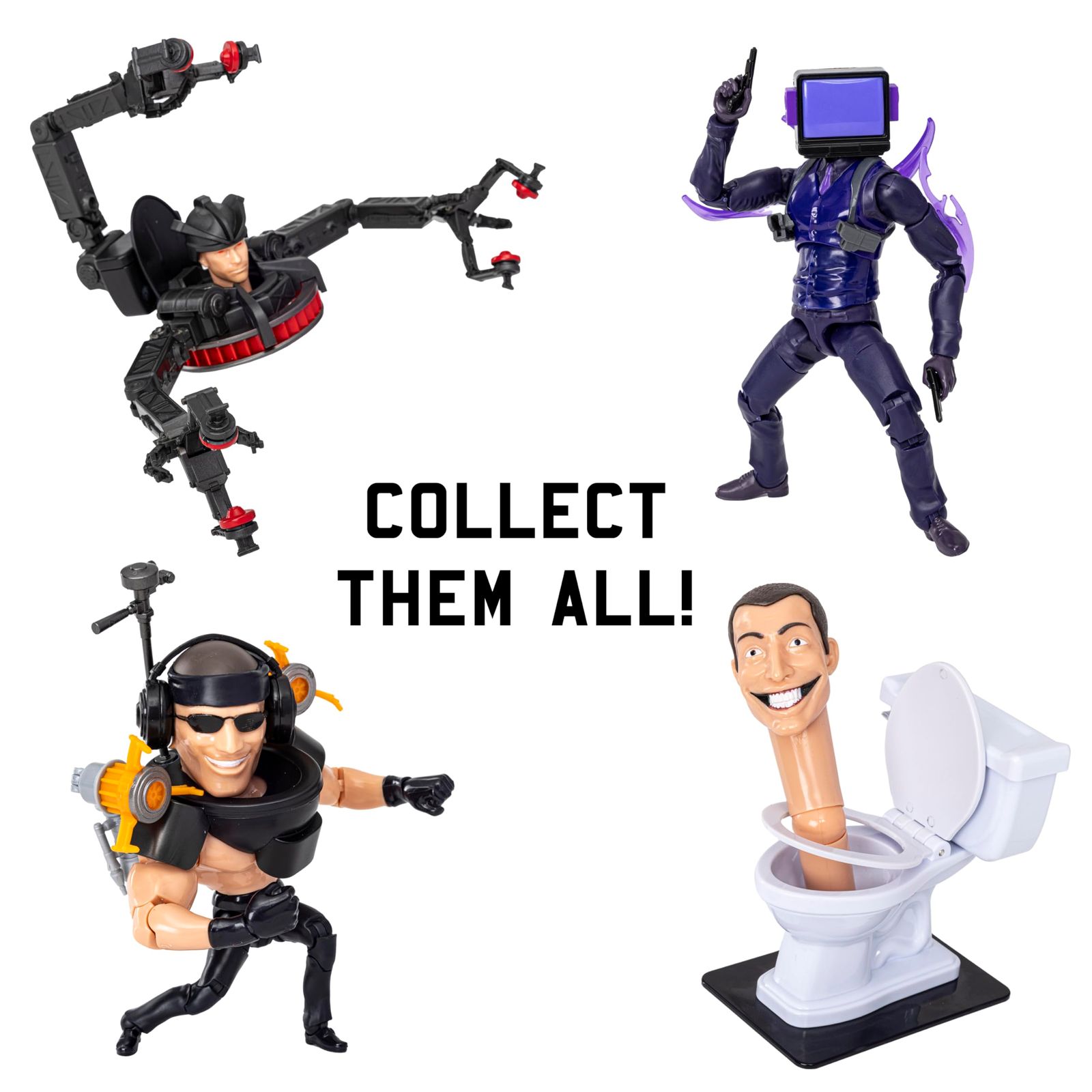 SKIBIDI スキビディ トイレ フィギュア - シリーズ2 6インチ コレクターフィギュア YouTubeアニメーションセンセーション ライセンストイレグッズ バーサーカーミュータント