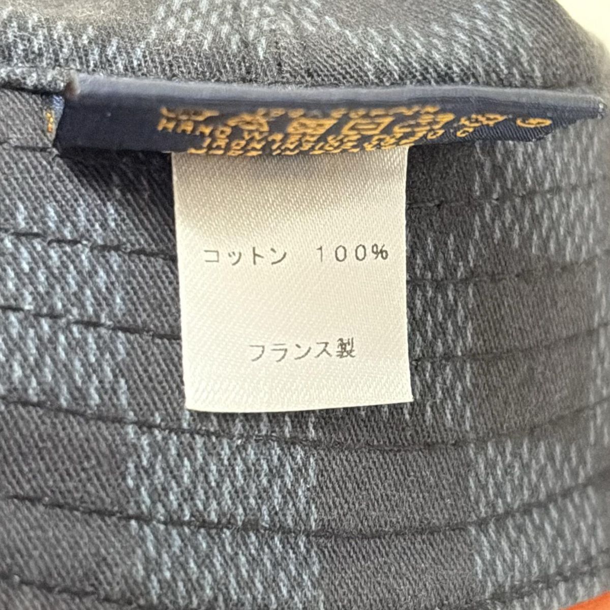  LOUIS VUITTON ルイヴィトン ハット L ボブ ダミエ コバルト リバーシブル M 73392 黒 グレー オレンジ コットン その他 ハット