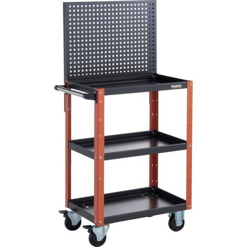 ＴＲＵＳＣＯ ツールワゴン イーグルワゴン 上部パンチングパネル付 ６００Ｘ４００Ｘ１３３０ ブラック オレンジ