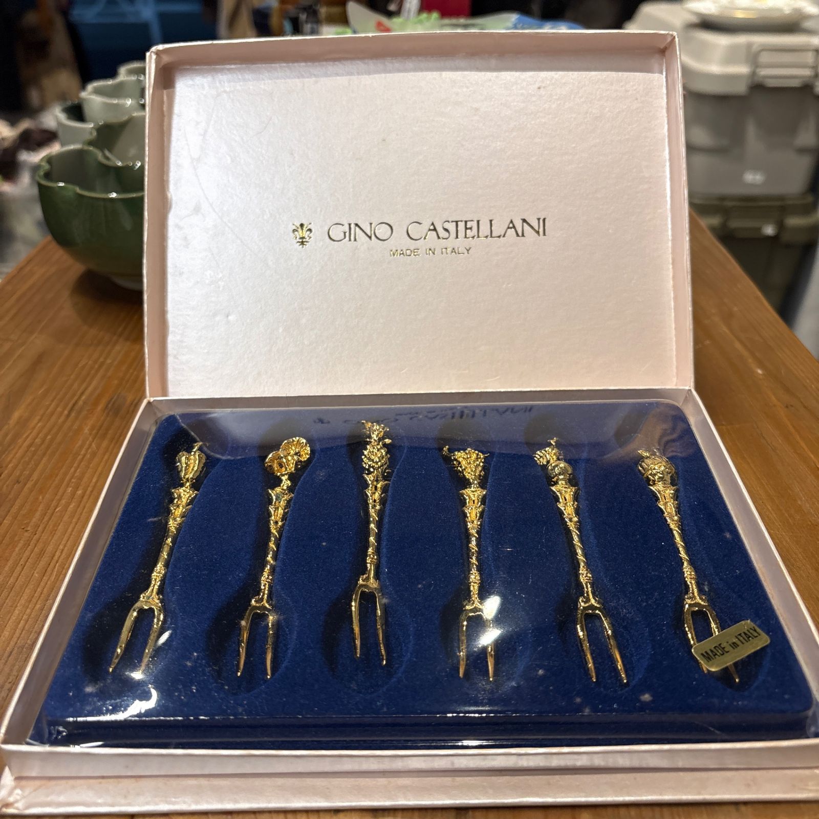 GINO CASTELLANI MADE IN ITALY デザートフォーク カトラリー 金メッキ