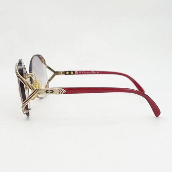 Christian Dior クリスチャンディオール 度入りメガネ プラスチック ワイン ゴールド 2289-48 サングラス メガネ 眼鏡 ブランド