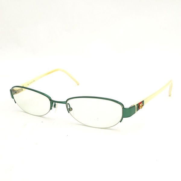 GUCCI | グッチ 度入りメガネ プラスチック アイボリー グリーン GG 2718 サングラス|メガネ|眼鏡 ブランド