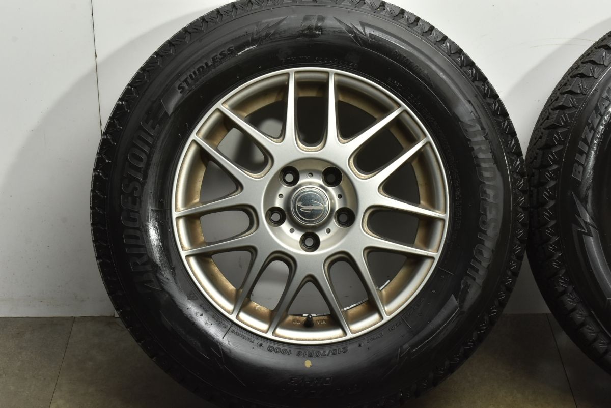  製 バリ溝 ラグタイム 16 in 6 5 J 35 PCD 114 3 ブリヂストン ブリザック DM V 215 70 R ハリアー RAV 4 デリカD 16インチ タイヤ ホイールセット
