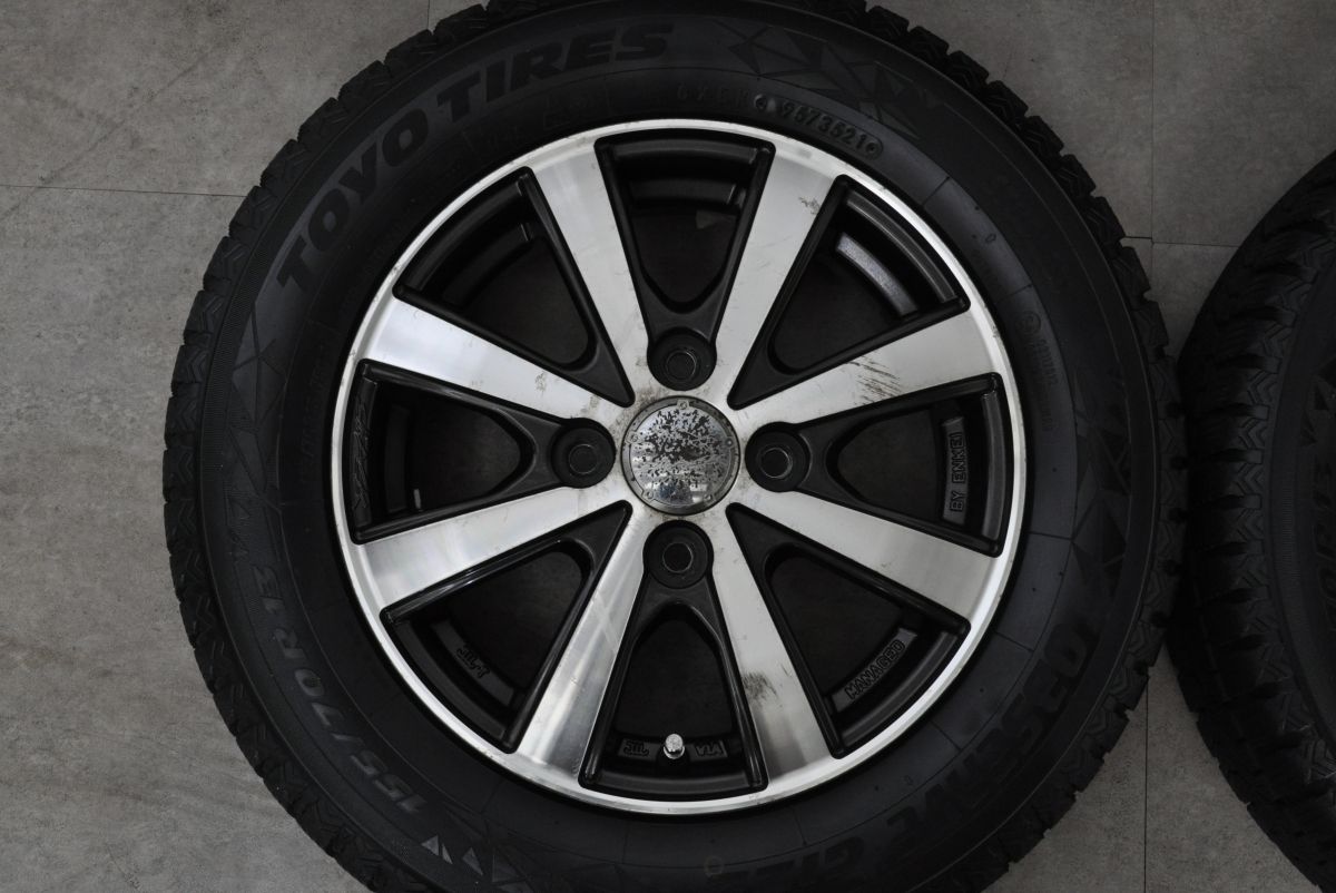  品 スマック 13 in 4 0 B 45 PCD 100 オブザーブGIZ 2 155 70 R エブリイ アルト ワゴンR ミラ ムーヴ タント クリッパー バモス 13インチ タイヤ ホイールセット