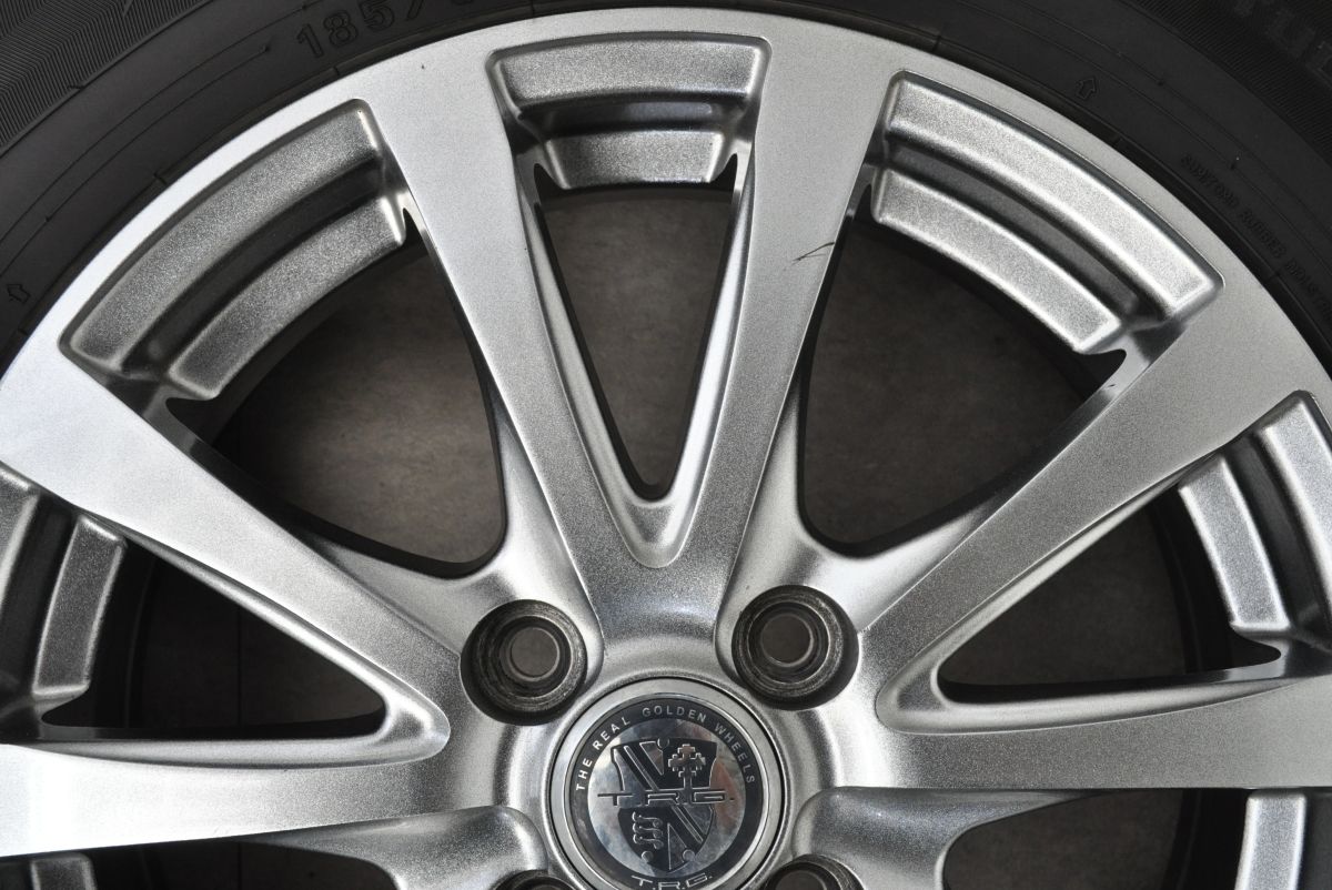  程度良好 TRG 15 in 5 J 43 PCD 100 ウィンターマックスWM 02 185 65 R アクア ヴィッツ カローラフィールダー フィット スイフト 15インチ タイヤ ホイールセット