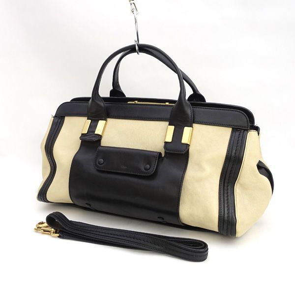 CHLOE / クロエ ◇2WAYバッグ アリス バイカラー レザー ミニボストン  