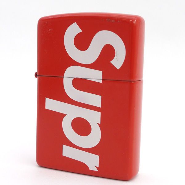 Zippo ジッポ Supreme シュプリーム ロゴ レッド ホワイト 2017年製 喫煙具 煙草 タバコ シガレット ガス オイル メンズファッション