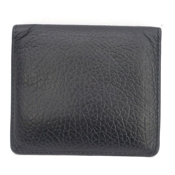 Maison Margiela | メゾンマルジェラ ◆二つ折り財布|コンパクトウォレット|レザー|ブラック 財布|サイフ|ウォレット|wallet|コイン メンズファッション