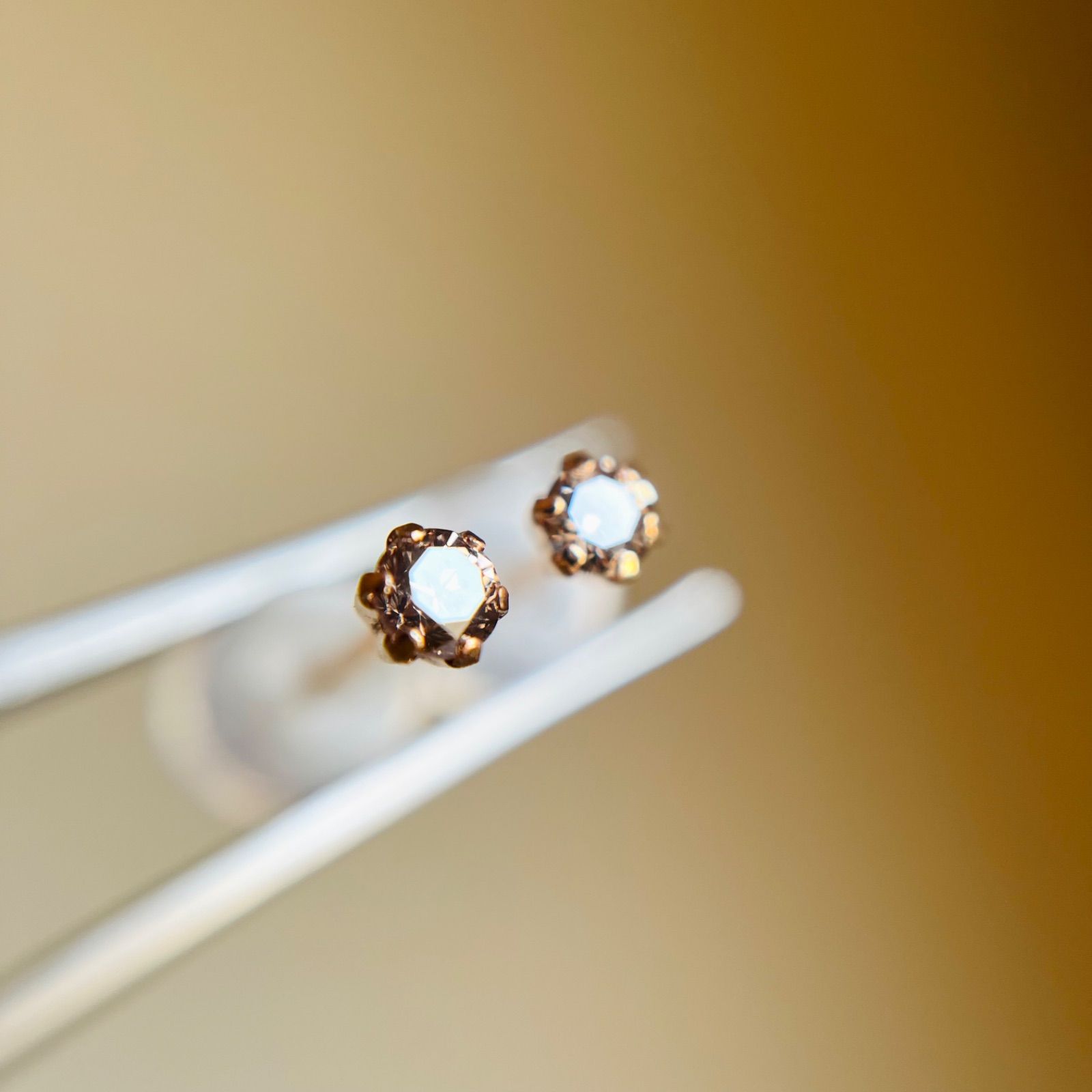 K18PG 希少☆天然ピンクダイヤモンド 0.14ct ピアス 18金ピンク