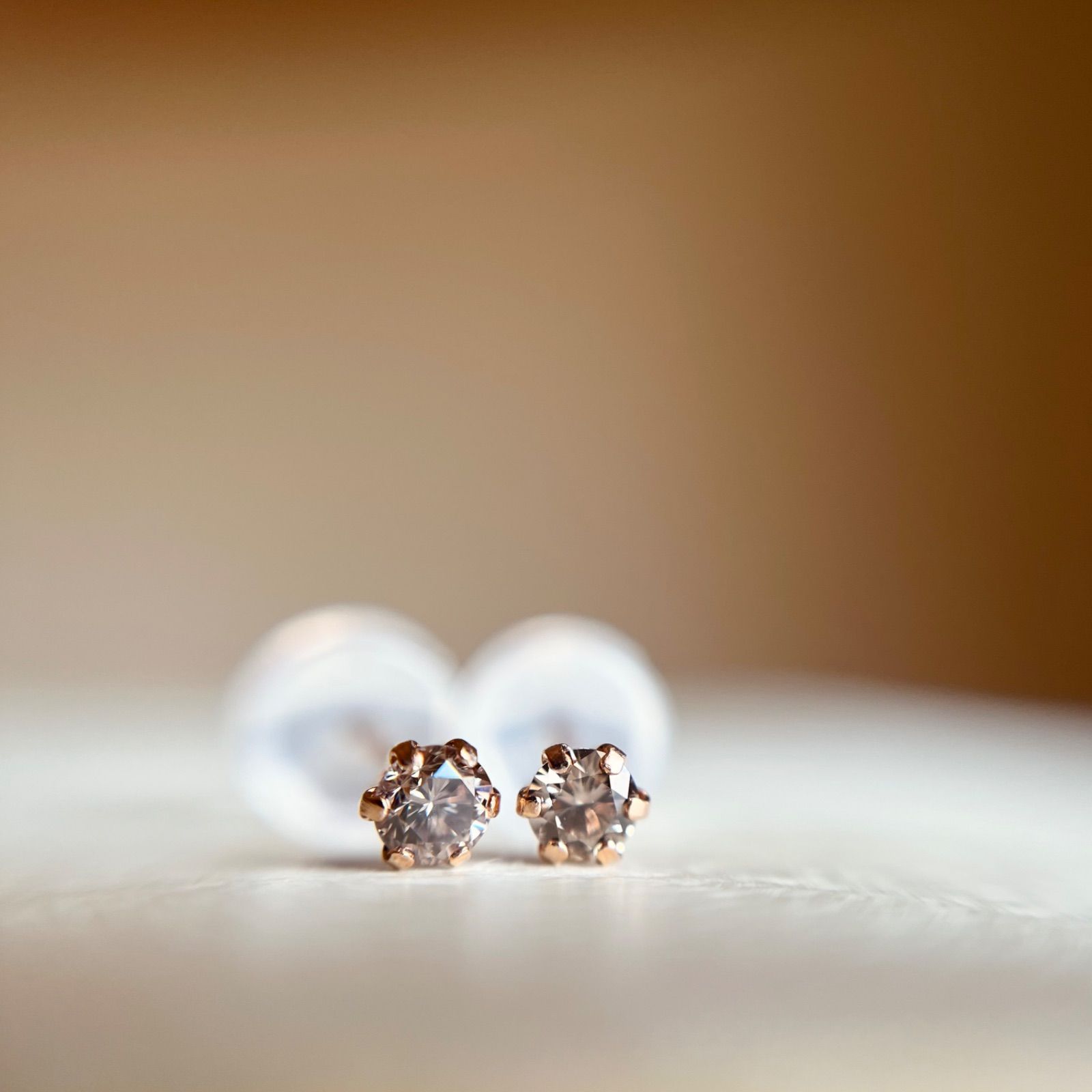 K18PG 希少☆天然ピンクダイヤモンド 0.14ct ピアス 18金ピンク