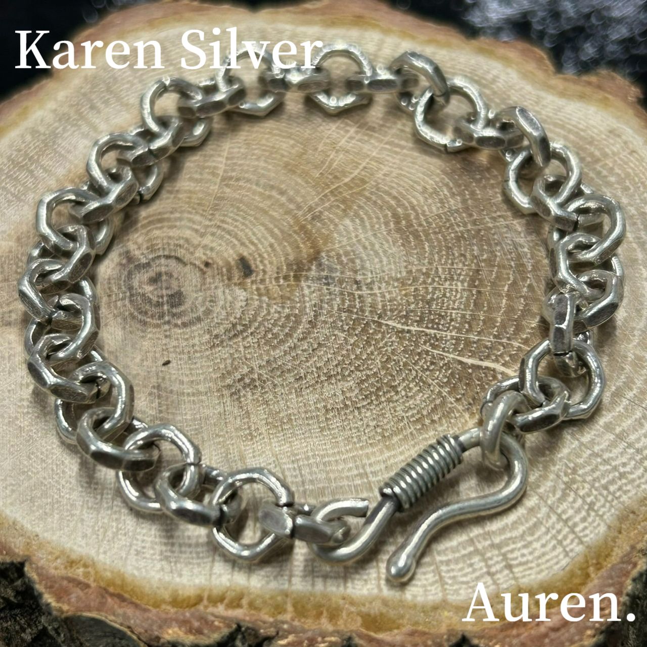 新品未使用 KAREN SILVER カレンシルバー チェーンブレスレット ユニ