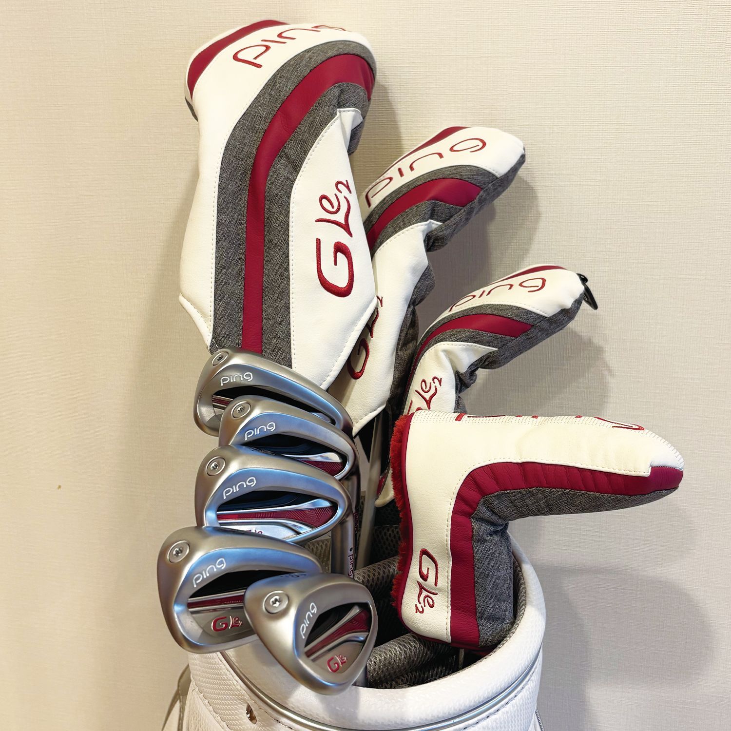 数回使用のみ！良品＞ピン PING GLe2 ゴルフクラブセット （9本