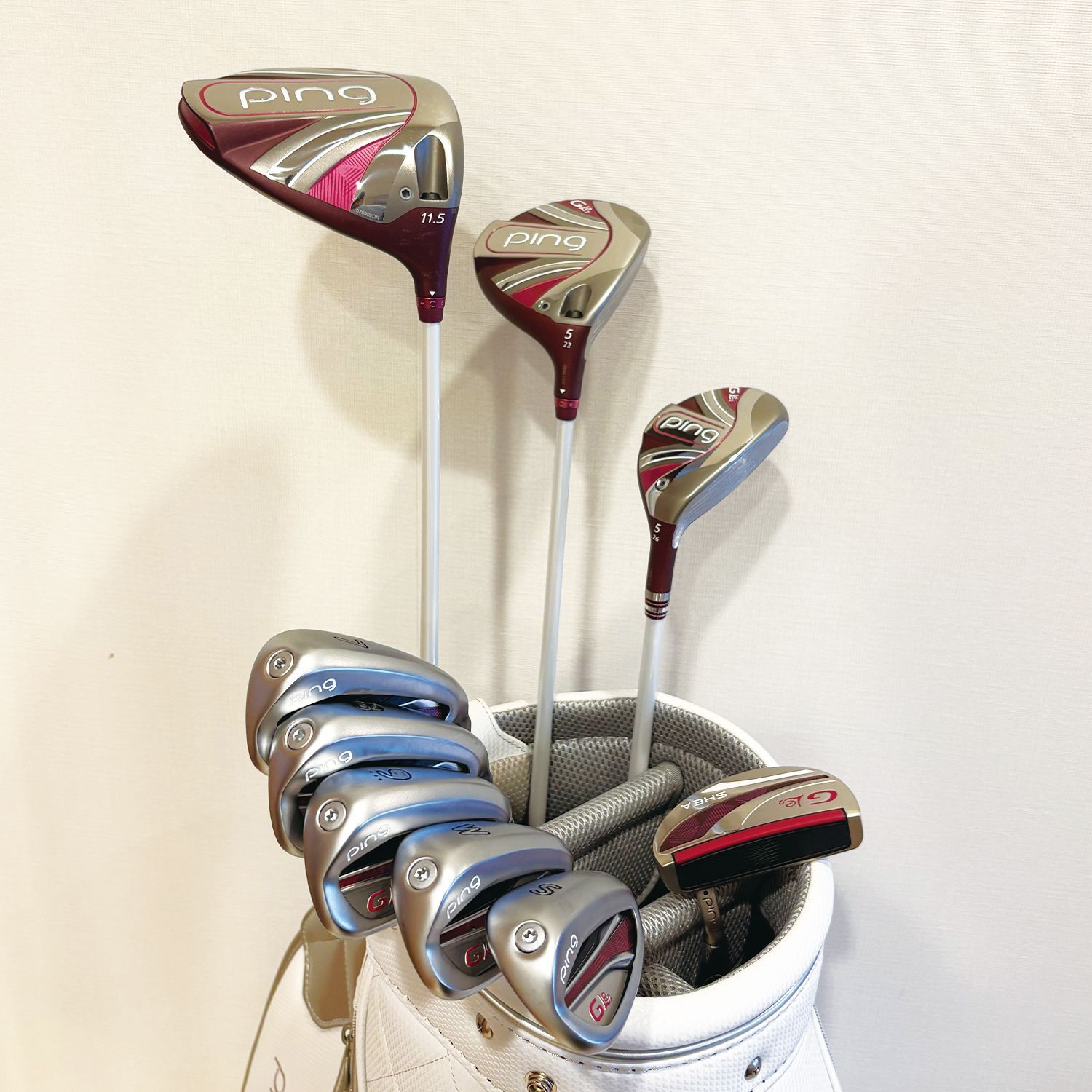 数回使用のみ！良品＞ピン PING GLe2 ゴルフクラブセット （9本