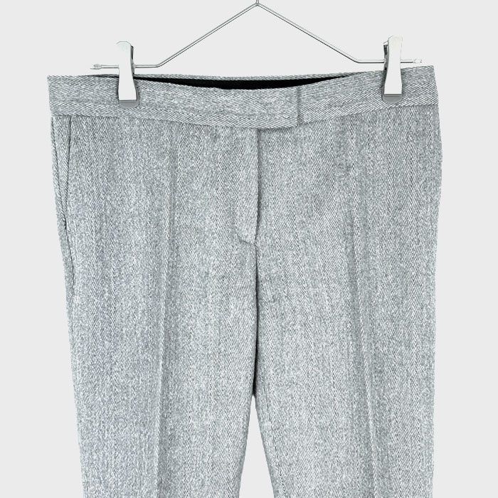 JOSEPH ジョゼフ ウールパンツ ヘリンボーン ストレート 通勤 オフィス