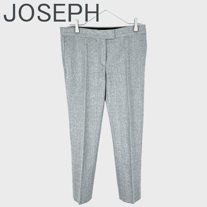 JOSEPH ジョゼフ ウールパンツ ヘリンボーン ストレート 通勤 オフィス