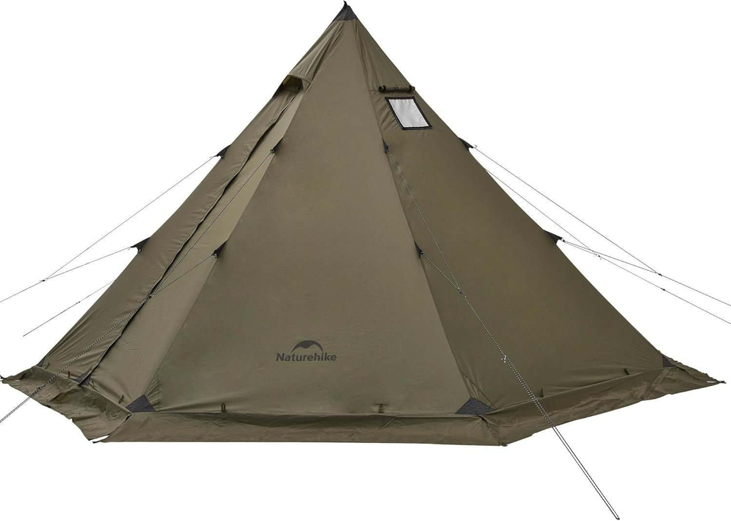 Naturehike ワンポールテント 2.1 m 焚き火可 難燃 煙突穴付き スカート ソロ 軽量 簡単設営 コンパクト 1 2人用 730347