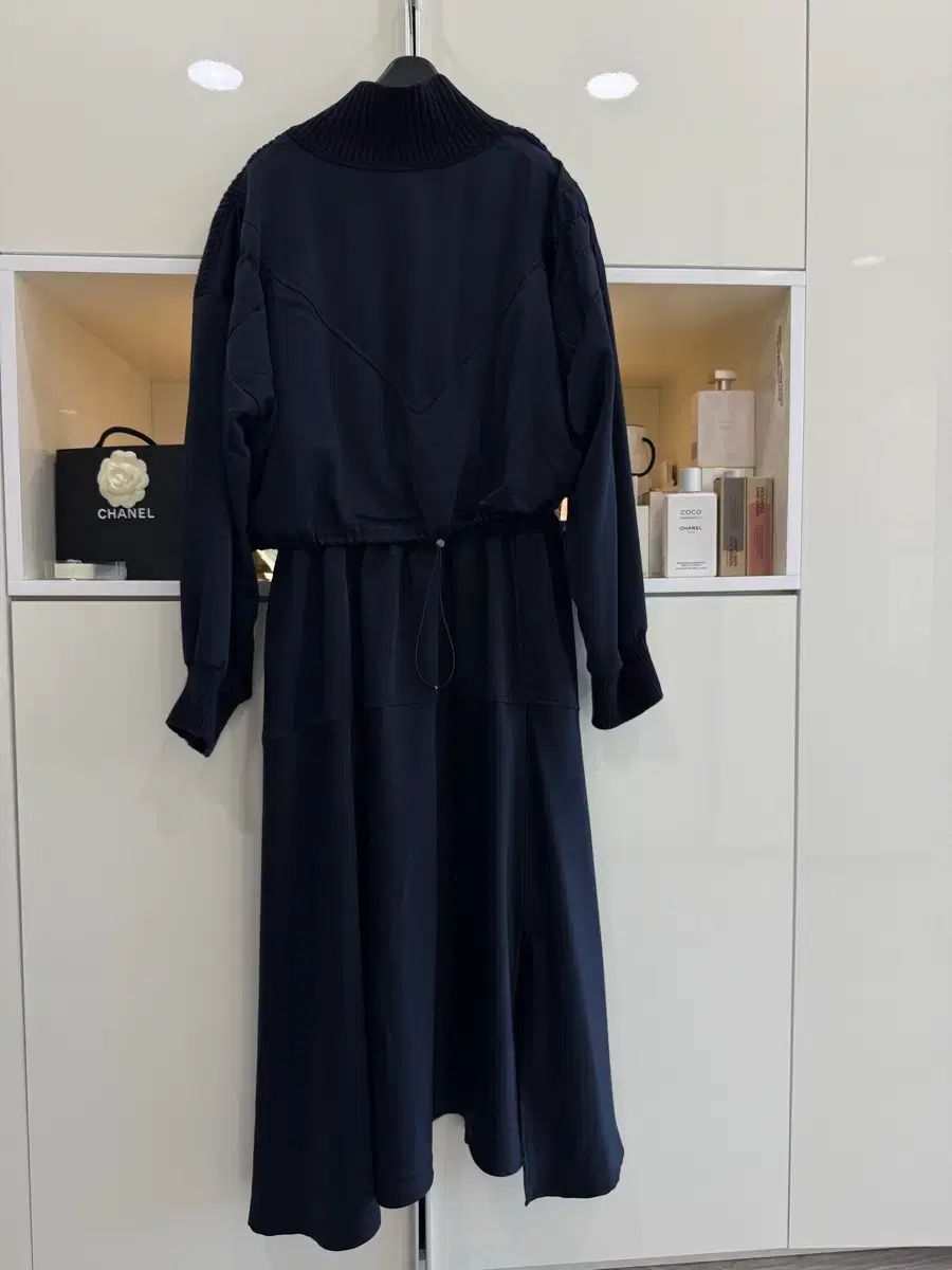 The HANDSOME SYSTEM ニットブレンド ネイビー Long ワンピース F 状態良し