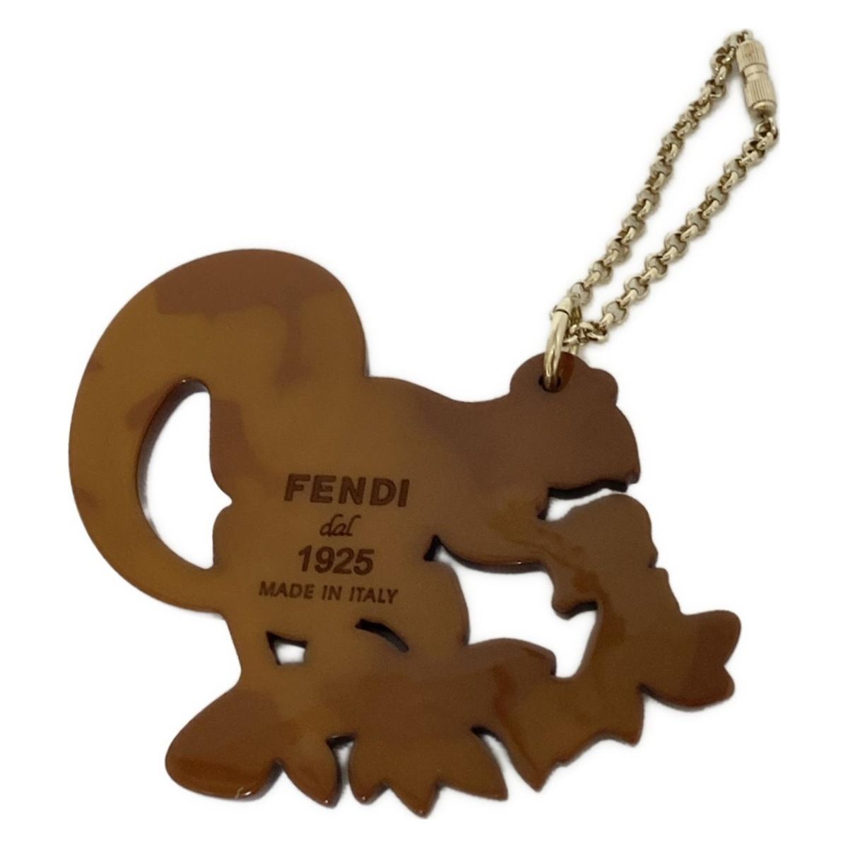 FENDI フェンディ キーホルダー チャーム ブラウン ブルー マルチ リス 80周年記念 品