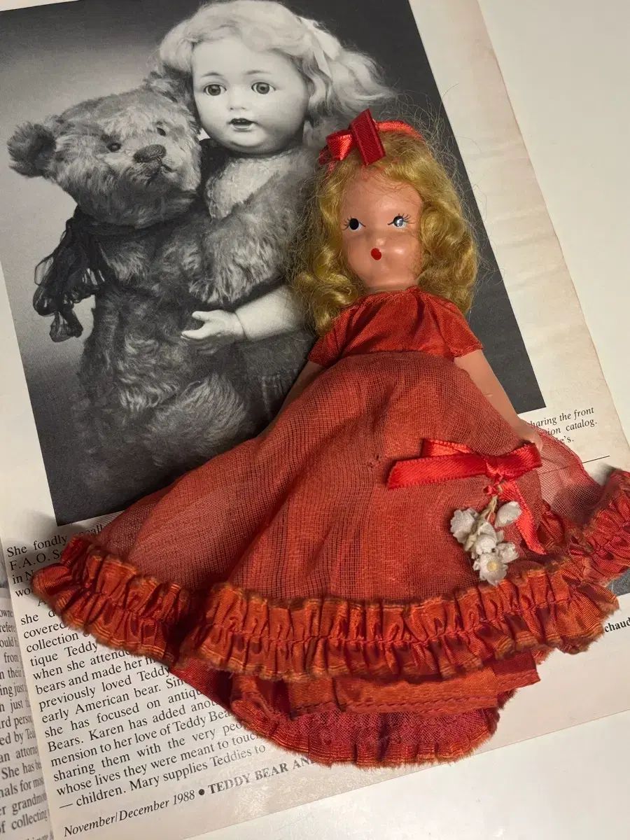 ヴィンテージドレス くまのぬいぐるみがついたドレス misso bear