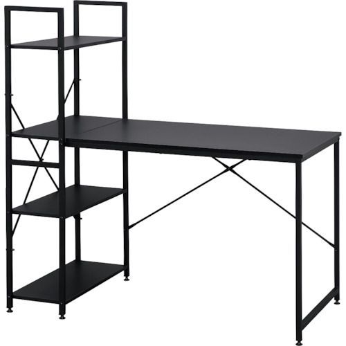 ＩＲＩＳ ５７４２２０ ラック付きデスク １２００ ６２０ ブラック