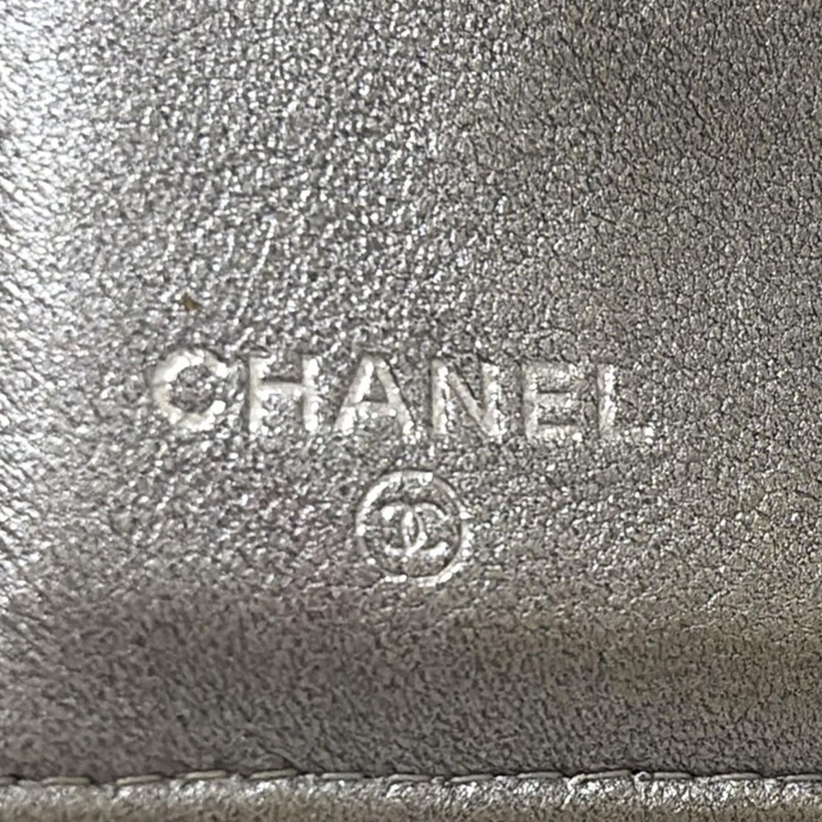 CHANEL(シャネル) Wホック財布 カメリア 黒 ラムスキン - メルカリ