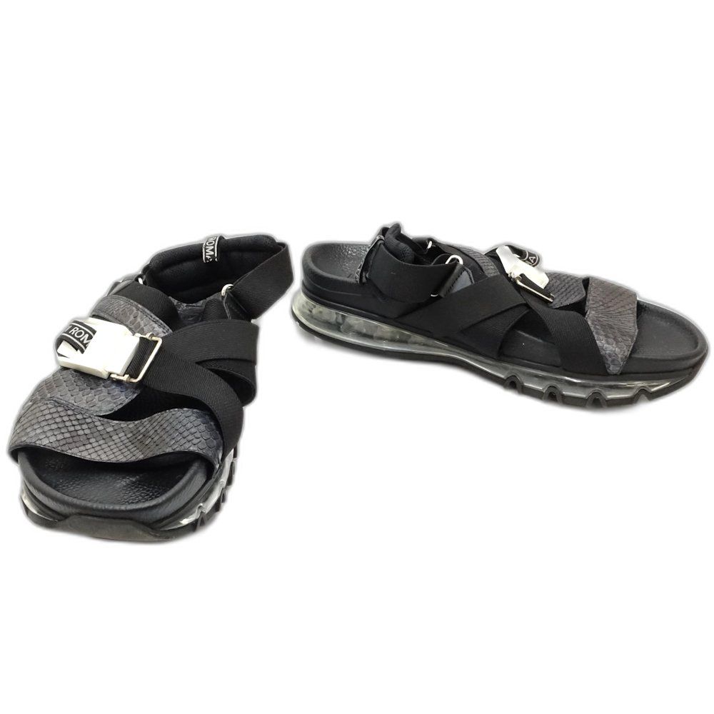 FENDI フェンディ サンダル 良い サイズ7 パイソン ブラック メンズ