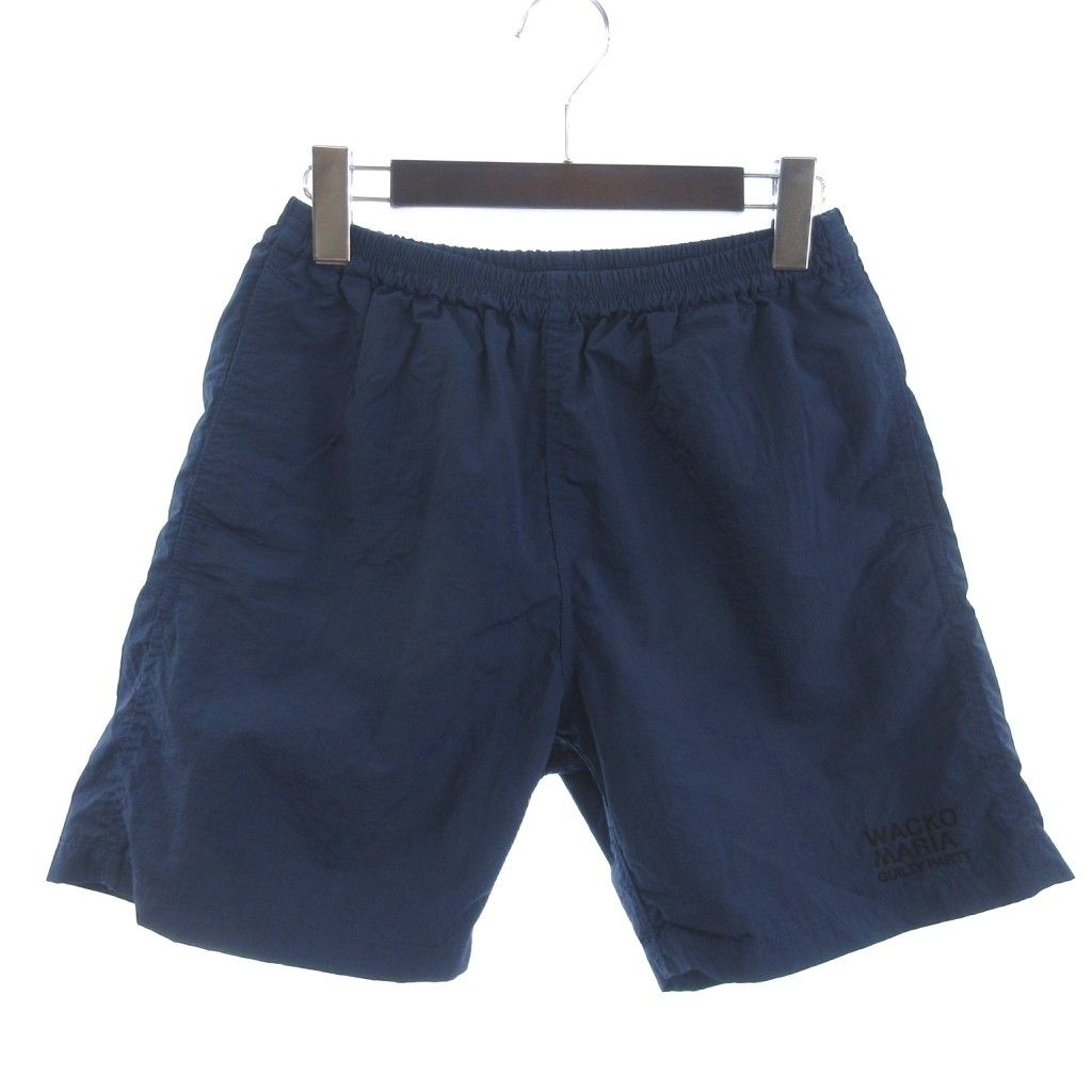ワコマリア WACKO MARIA THE GUILTY PARTIES ナイロン ショートパンツ ショーツ イージー 紺 ネイビー系 M