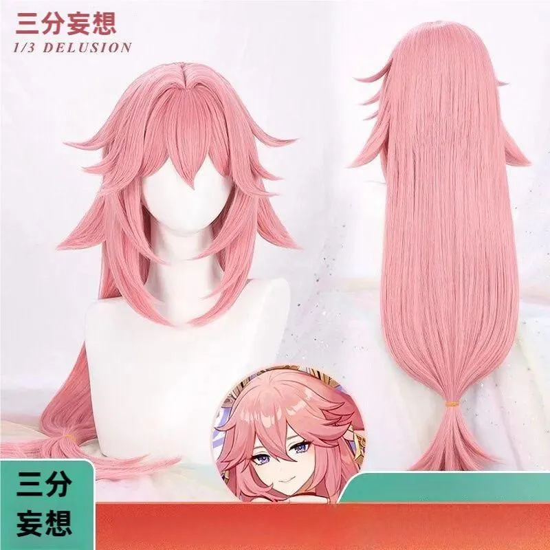 新品、未使用 三分妄想 原神 八重神子 コスプレウィッグ