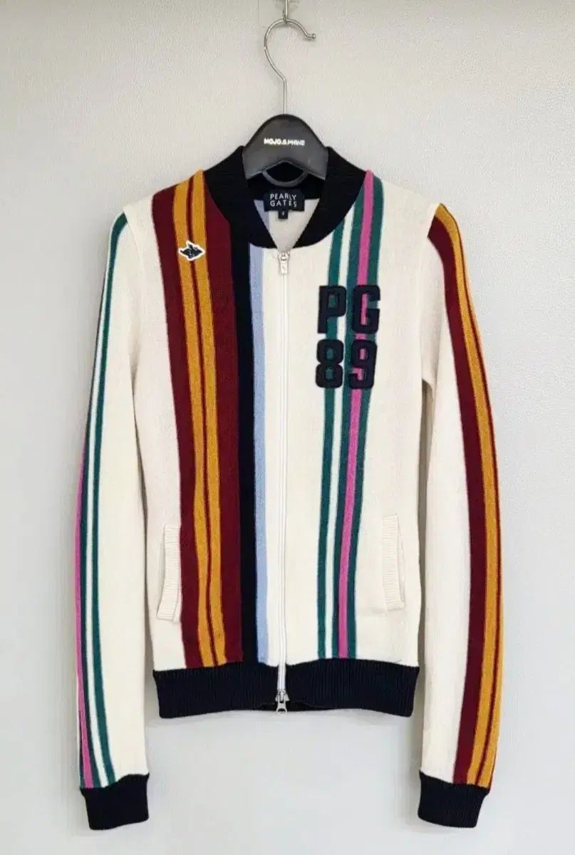 パーリーゲイツ レディース ウール マルチバイカラーストライプ ゴルフ ジップアップ