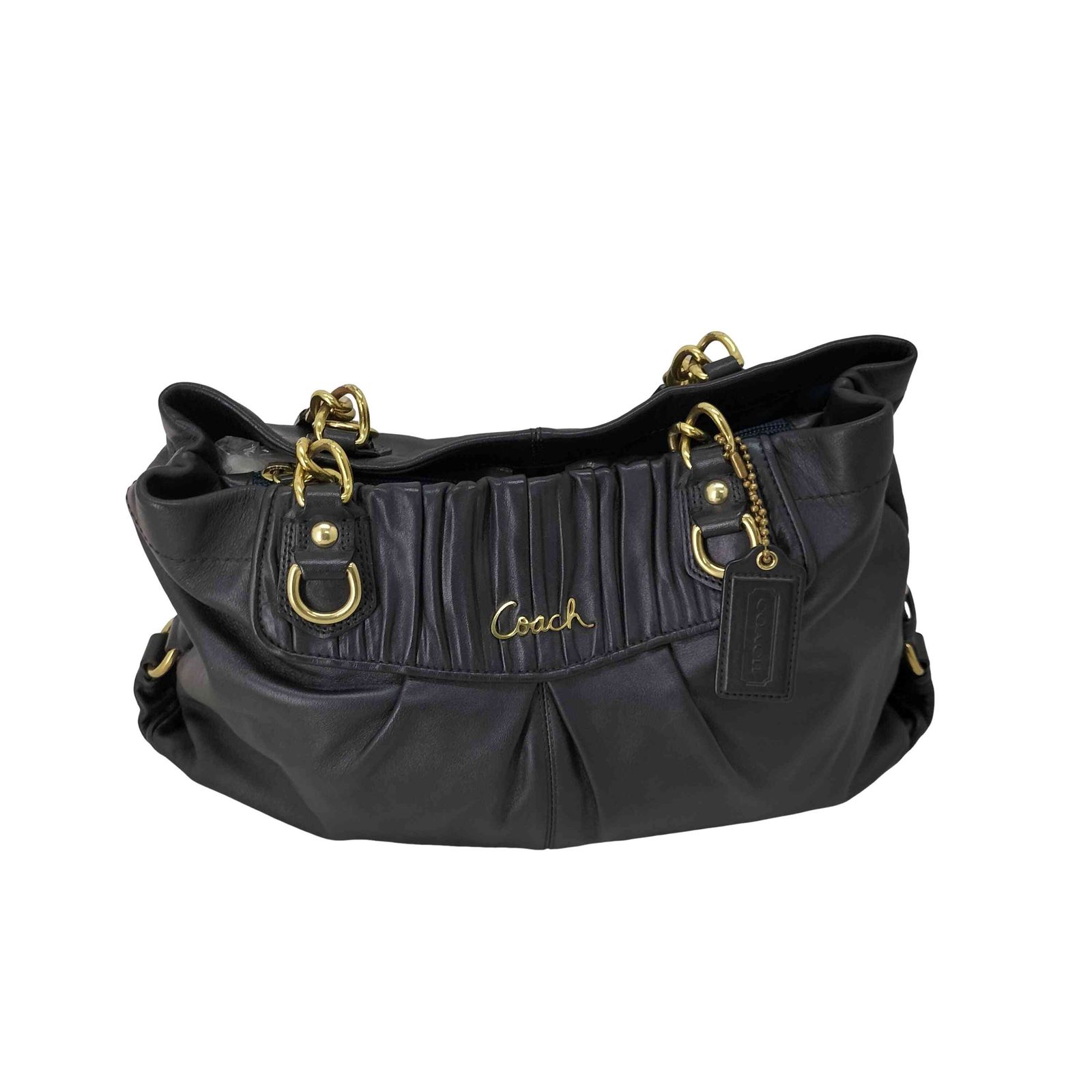 コーチ COACH チェーンデザイン レザーハンドバッグ レディース ONE SIZE