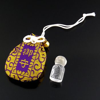 幸せ水晶のお地蔵さま ほのぼの地蔵カード付き