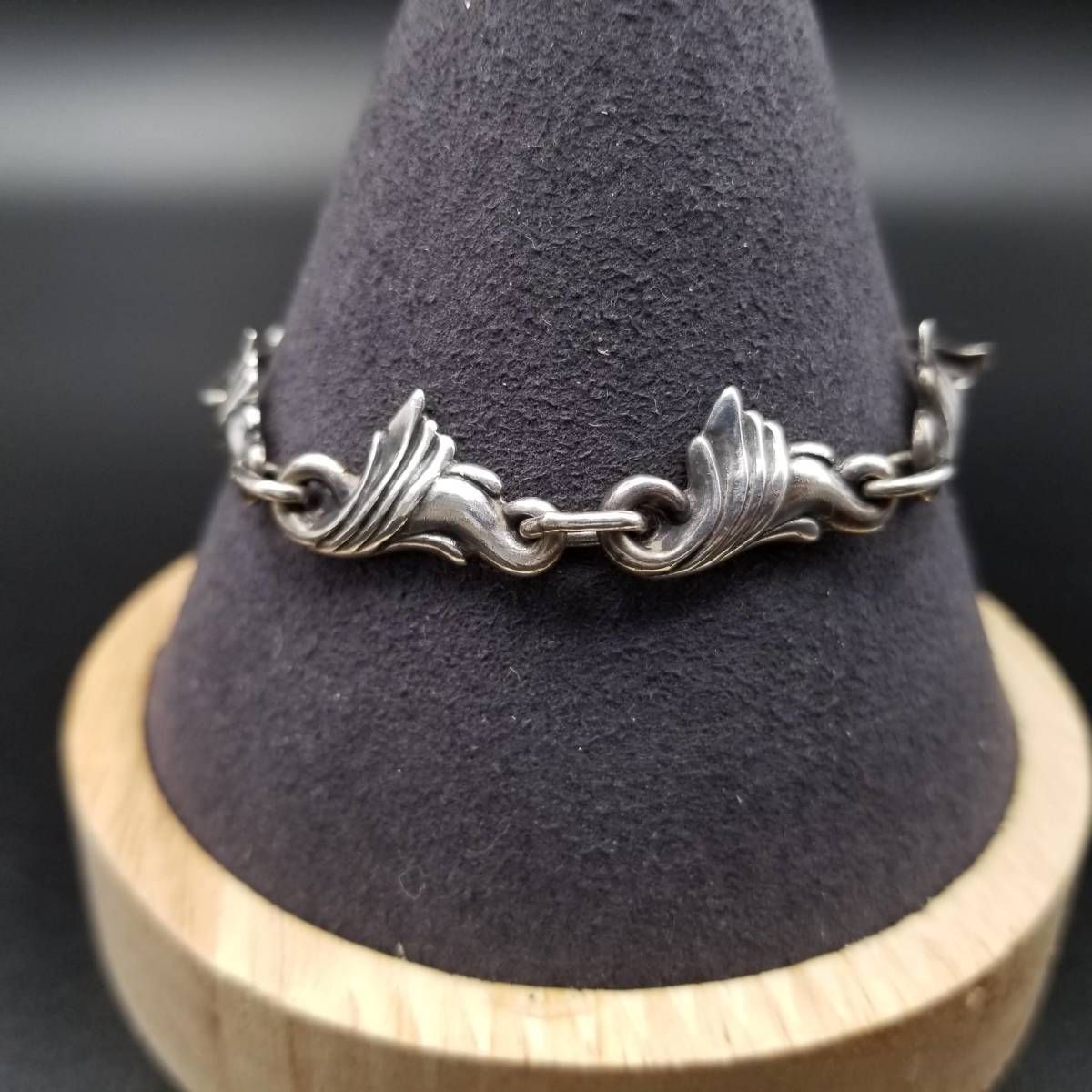 Pedro Castillo メキシコ 925 シルバー モダニスト ヴィンテージ ブレスレット 銀 レトロ ユニセックス ウェーブ TAXCO タスコ 6 Y-4