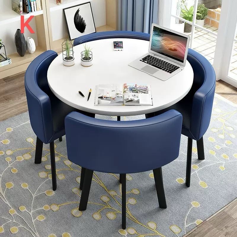大好評 丸テーブルセット4人用 ダイニングセット 食卓セット ダイニングルームとキッチン用 モダンデザインテーブルと椅子セットホームキッチン 4人掛けカフェテーブル