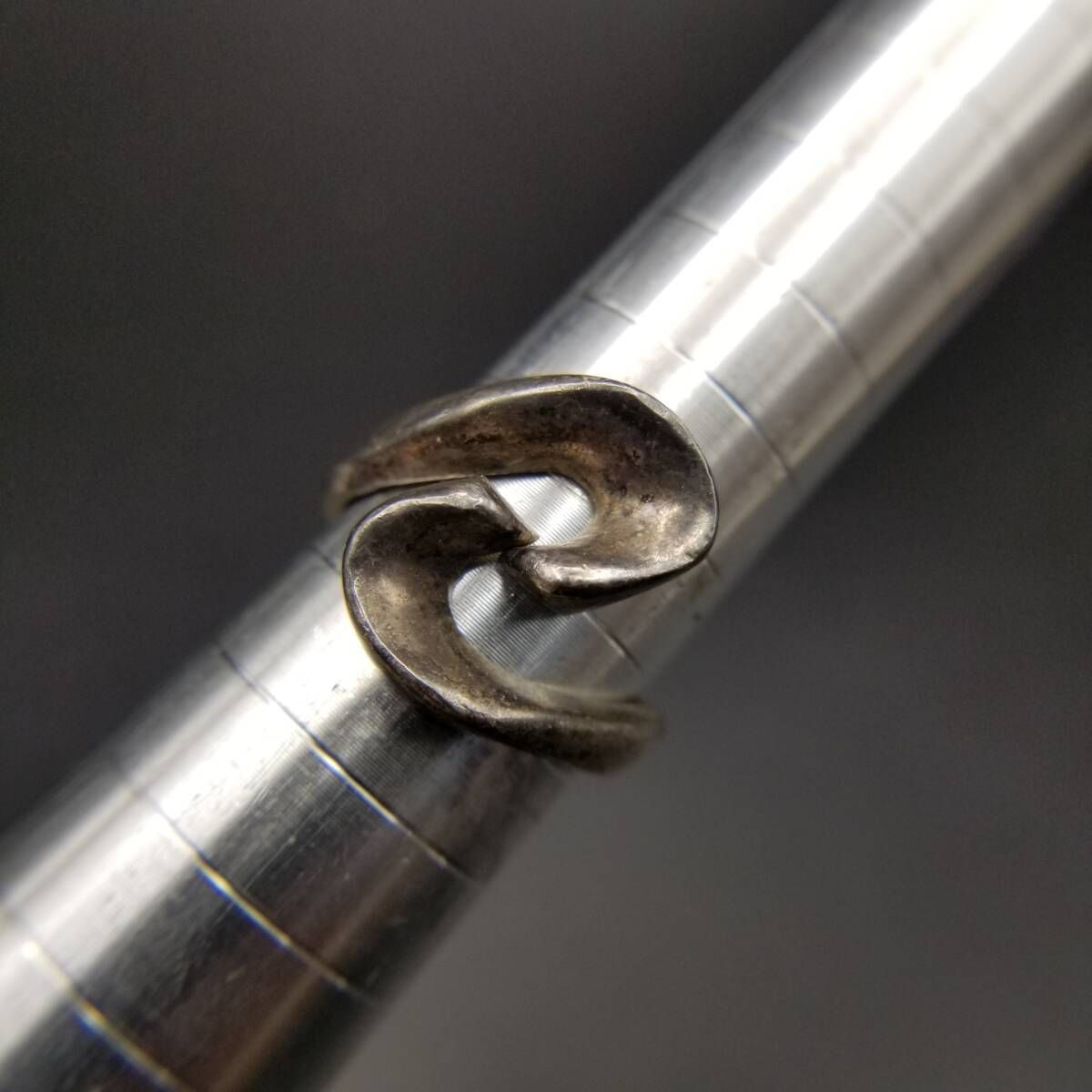 メキシコ 925 シルバー モダニスト ウェーブ ヴィンテージ リング 銀