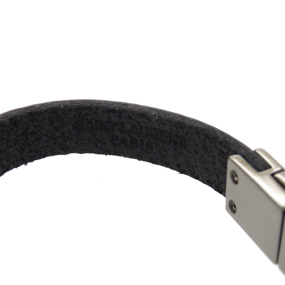 サンローランパリ YSL ロゴ カサンドラ レザー ブラック ブレスレット 1468 SAINT LAURENT PARIS