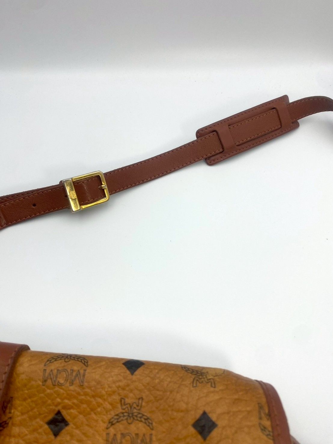 MCM エムシーエム ショルダーバッグ ヴィセトス柄 本革 ブラウン 斜め