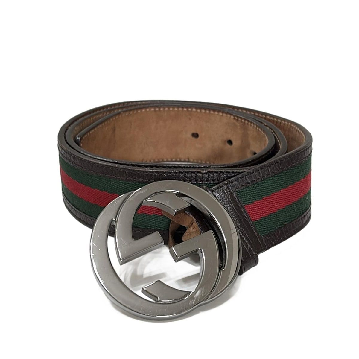 GUCCI(グッチ) ベルト 90/36 - 114984 ダークグリーン×レッド×マルチ