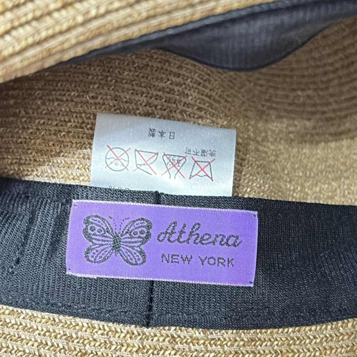  Athena アシーナ ハット ライトブラウン アイボリー 白 レース コットン その他 ハット