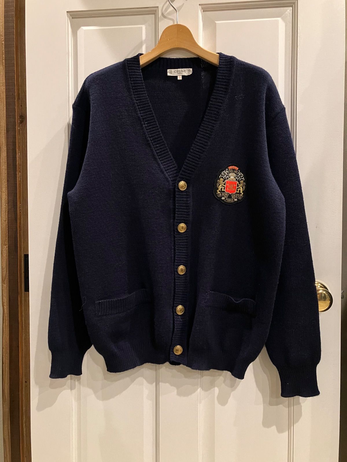 CELINE カーディガン セーター セリーヌ 金ボタン フランス製 - メルカリ