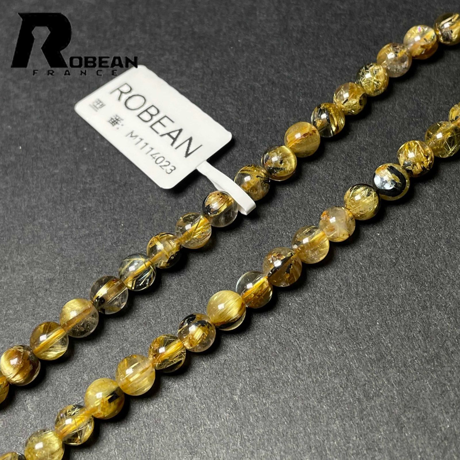 レア EU製 定価10万円☆ROBEAN・太陽花タイチンルチル☆黄金針水晶